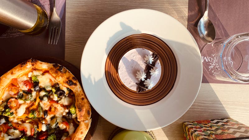 Dion's fresh house garden salad with colorful vegetables