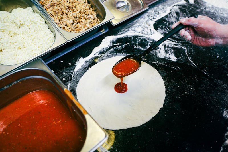 Dion's fresh baked garlic breadsticks with dipping sauce