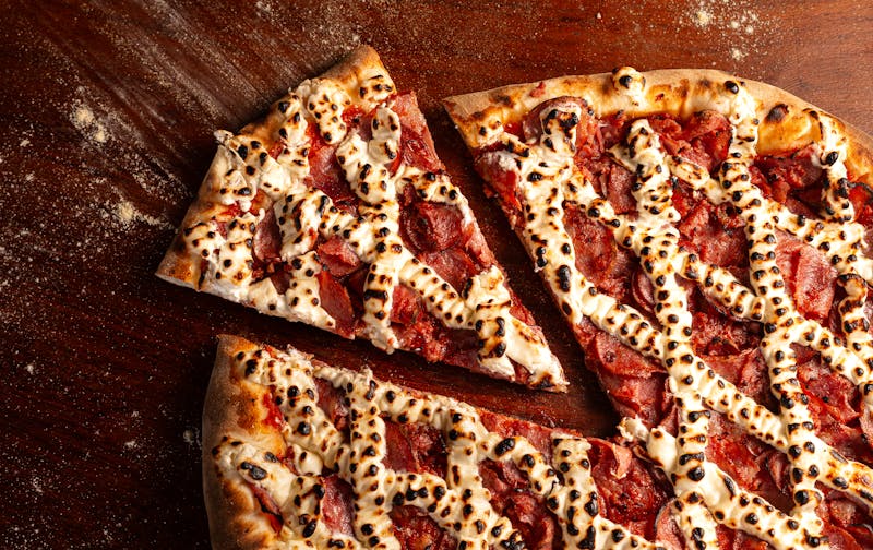 Dion's BBQ chicken ranch pizza with smoky toppings